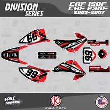 Graphics Kit for HONDA CRF150F CRF230F (2003-2007) Division-Red