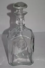 Jack Daniels 125th Anniversary Empty Bottle Decanter With Stopper Etched 1 Liter