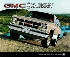 1984 GMC K-Jimmy 4 X 4 Sierra Sierra Classic Dealer Sales Brochure - Mint!