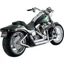 Vance & Hines 17221 Chrome Shortshots Staggered Exhaust System for 86-11 Softail