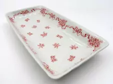 VINTAGE NOS LAURA ASHLEY RIBBONS RED RIBBONS DRESSING TABLE TRAY ~ ENGLAND