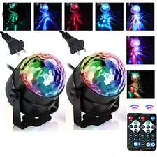 2xParty Magic Ball Light Party Disco RGB LED DJ Club Stage Lights Remote Control