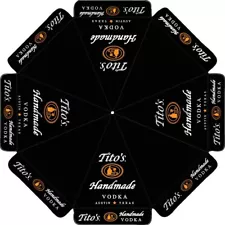 TITO'S HANDMADE VODKA 9 FT BEER UMBRELLA MARKET PATIO STYLE HUGE BLACK ROUND NEW