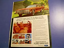 1974 Ford LTD Country Squire station wagon mid-size-mag car ad