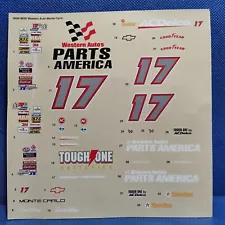 NASCAR ð Decals Western Auto Chevy 1:25 Scale 1000s Model Car Parts 4 Sale