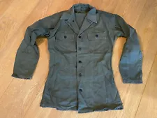 WWII American Original HBT Jacket Modified for a Woman / WAC / WAAC