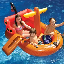 Swimline Gamelleon Raider Swimming Pool 64" Inflatable Pirate Ship Float