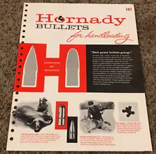 1965 HORNADY Bullets For Handloading Sales Brochure