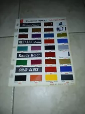 1960s AMT Custom Spray Paint Lacquers Colors Press Sheet Flyer Rare To Find!