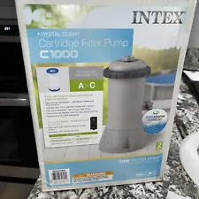 INTEX 28637EG C1000 Krystal Clear Cartridge Filter Pump for Above Ground Pools,