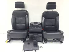 2015-2018 CHEVY SILVERADO GMC SIERRA FRONT LEATHER SEATS SEAT SET BLACK OEM 3PCS