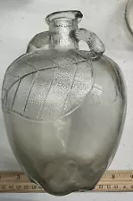 Old Vintage White House Vinegar Apple Shaped Embossed Glass Jug Bottle Loc#F48