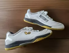 Butterfly Table Tennis Shoes Lezoline White Silver Gold JPN 27.5 CHN 45 EUR 44