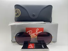 NEW RAY-BAN OVAL GOLD FRAME/GRAY GRADIENT MIRROR RED RB3594 9114U0 UNISEX SALE.