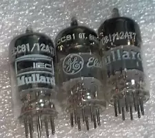 3 Mullard 12AT7 ECC81 Tubes