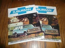 1976 Chevy Suburban Sales Brochures - Vintage - Two for One Price