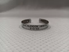 Original Vietnam War POW MIA Bracelet, Major Glendon Ammon, 9-21-66