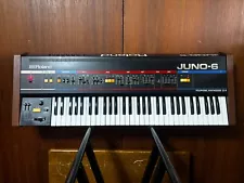 Roland Juno-6 polyphonic analog synthesizer w/ case ju6 Juno 60 106