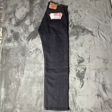 Vintage 80-90s Levi 501xx Button Fly Black Denim Jeans DEADSTOCK Size 34x30