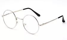 John Lennon Glasse Custume Retro Metal Frame Clean Lens Eye Glasses Spring Hinge