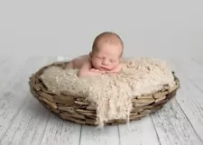 Newborn photo props driftwood baby basket