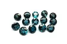 London Blue Topaz 3mm Round Cut 50 Pieces Blue Color loose Gemstone for sale