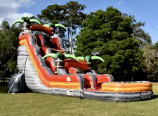 Commercial Inflatable Tropical Jungle Water Slide Bounce House