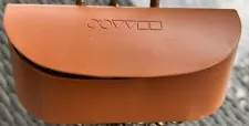 Oliver Peoples Sunglasses Case Only Brown Magnetic Closure Cream Interior