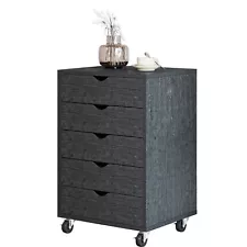 Mobile File Cabinet with 5 Drawer Chest Filing Storage Organizer for Home Office