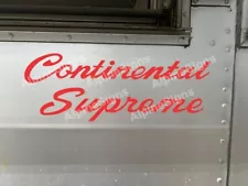 Vintage Silver Streak "Continental Supreme" logo emblem trailer RV sticker