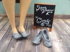 Silver Ballet Flats Shoes For Curvy and Tall Barbie Dolls