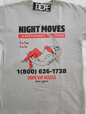 DOPE brand Night Moves T-Shirt, Men's Size XL Gray/Black/Red Brand New with Tags