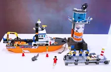 Lego 7739 City Coast Guard Patrol Boat & Tower Set Minifigures Ship