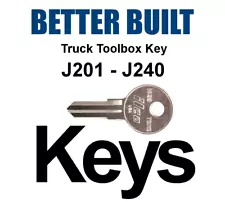 Better Built Truck & Toolbox Keys / Select your code / key Series J201-J240