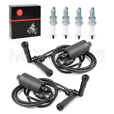 Ignition Coil & Spark Plug W/ Cap Kit For HONDA Nighthawk 650 CB650SC 1982-1985 (For: 1985 Honda Nighthawk 650)