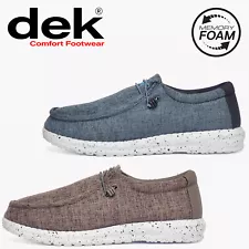 SALE - Dek MEMORY FOAM Longford Mens Slip On Casual Loafers Smart Summer Shoes