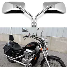 Chrome Motorcycle Mirrors For Honda Shadow Spirit 750 1100 VLX600 VT600C VTX1100 (For: More than one vehicle)