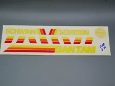 Schwinn Bantam Bicycle Decal Nos Orange Decal Set Yellow Orange Red