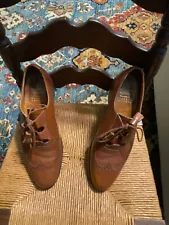 Mens Crockett & Jones Ghillie Brogues, Brown, Pebble Grain, 11D