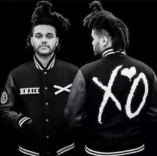 2014 THE WEEKND ROOTS XO BLACK BISON LEATHER VARSITY TOUR JACKET 1/60 SIZE S ð