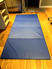 Blue Tumbling Mat with 4 Panels (8'x4'x2")