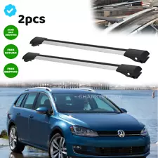 Roof Rack Cross Bars Gray Set for VW Jetta SportWagen 2009-2015 Carrier Bar