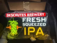 DESCHUTES BREWERY fresh squeezed IPA LED BEER SIGN NB!