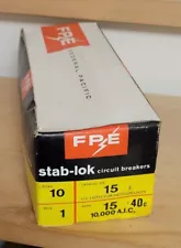 BRAND NEW NOS *BOX OF 10* FEDERAL PACIFIC STAB-LOK 15A, 1 POLE CIRCUIT BREAKERS