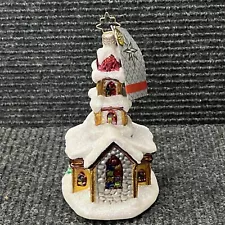 Christopher Radko Glass Church Stain Glass Windows 2010 Christmas Ornament 6”