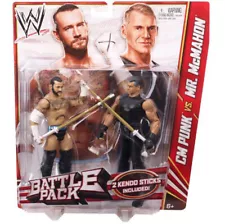 WWE Battle Pack CM PUNK & VINCE MCMAHON Figures Series 23 Mattel 2013 WWF AEW