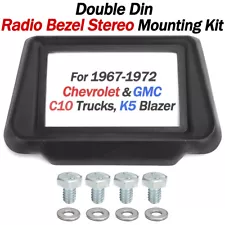 For 67-72 Chevy GMC C10 Truck K5 Blazer Double Din Radio Bezel Dash Stereo Mount