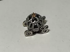 Rare Genuine Pandora Disney Cinderella's Pumpkin Carriage Charm S925 G585 ALE