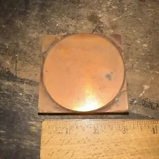 Print Block ( Round Background ) Copper Face