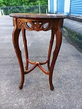 Late 19th Century Vintage French Provincial Carved Accent Table